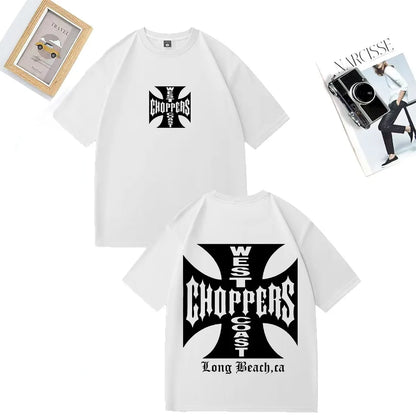Paul Walker Shirt West Coast Choppers men T-shirt Women vintage Loose tops Cotton short sleeve Hip Hop streetwear Unisex Tshirts