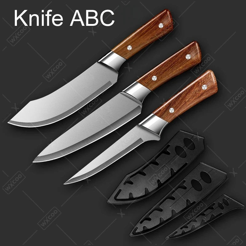 Japanese Kitchen Knife Meat Cutting Butcher Cleaver Knife Bone Shaving Knives Pork