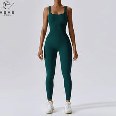 Women's Yoga One Piece Tracksuit Jumpsuit Seamless Sportswear Yoga Suit Gym