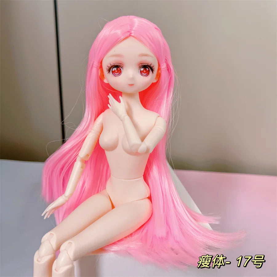 30cm Anime Style Doll Toys 1/6 Bjd 26 Joints Movable Wither Skin Doll Girls Diy Dress Up Toys Gifts