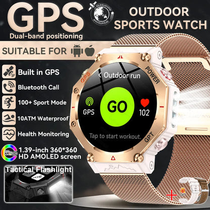 2025 New T-Rex 3 Ultra GPS Smart Watch Men 10ATM IP68 Waterproof Built-in Dual-band GNSS Compass Military Sport Smart Watch