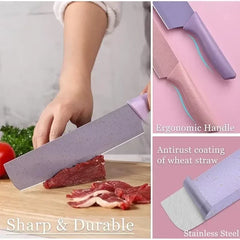 Kitchen Knife Set Professional Chef Accessories Bread Knife Scissors Vegetable