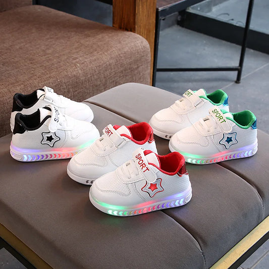 Children Luminous Shoes for Boys LED Lighted Casual Sports Shoes Fashion Lightweight School Girls Shoes Soft Sole Kids Sneakers