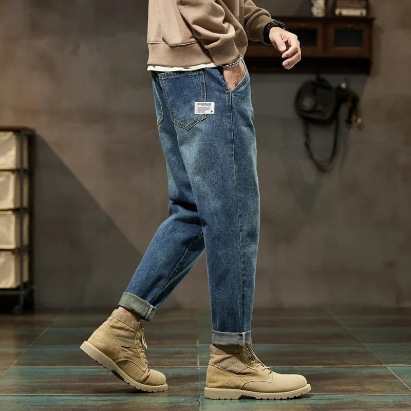 Baggy Jeans Men Harem Pants Loose Fit Wide Leg Vintage Clothes Casual