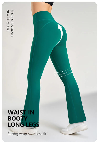 Women's leggings slim yoga pants women's high waisted wide leg pants sports