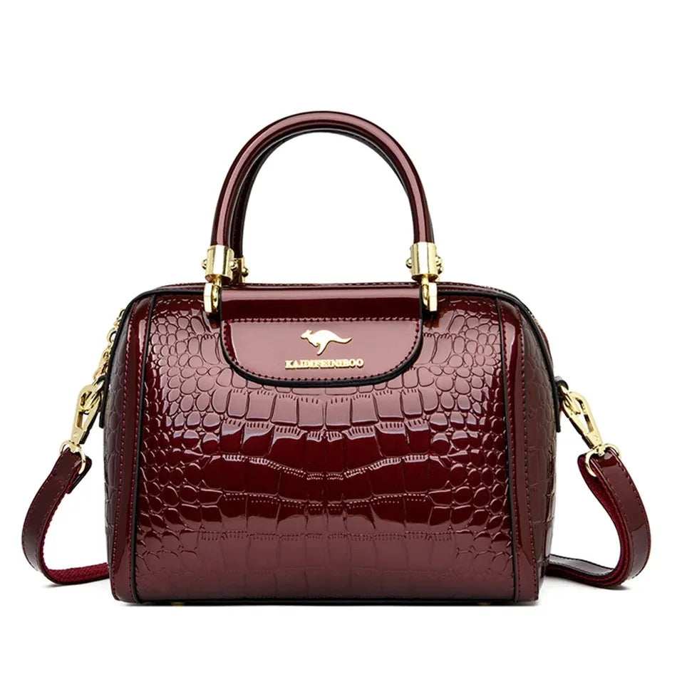 Soft Leather Handbags Women Bags Designer 3 Layers Shoulder Crossbody