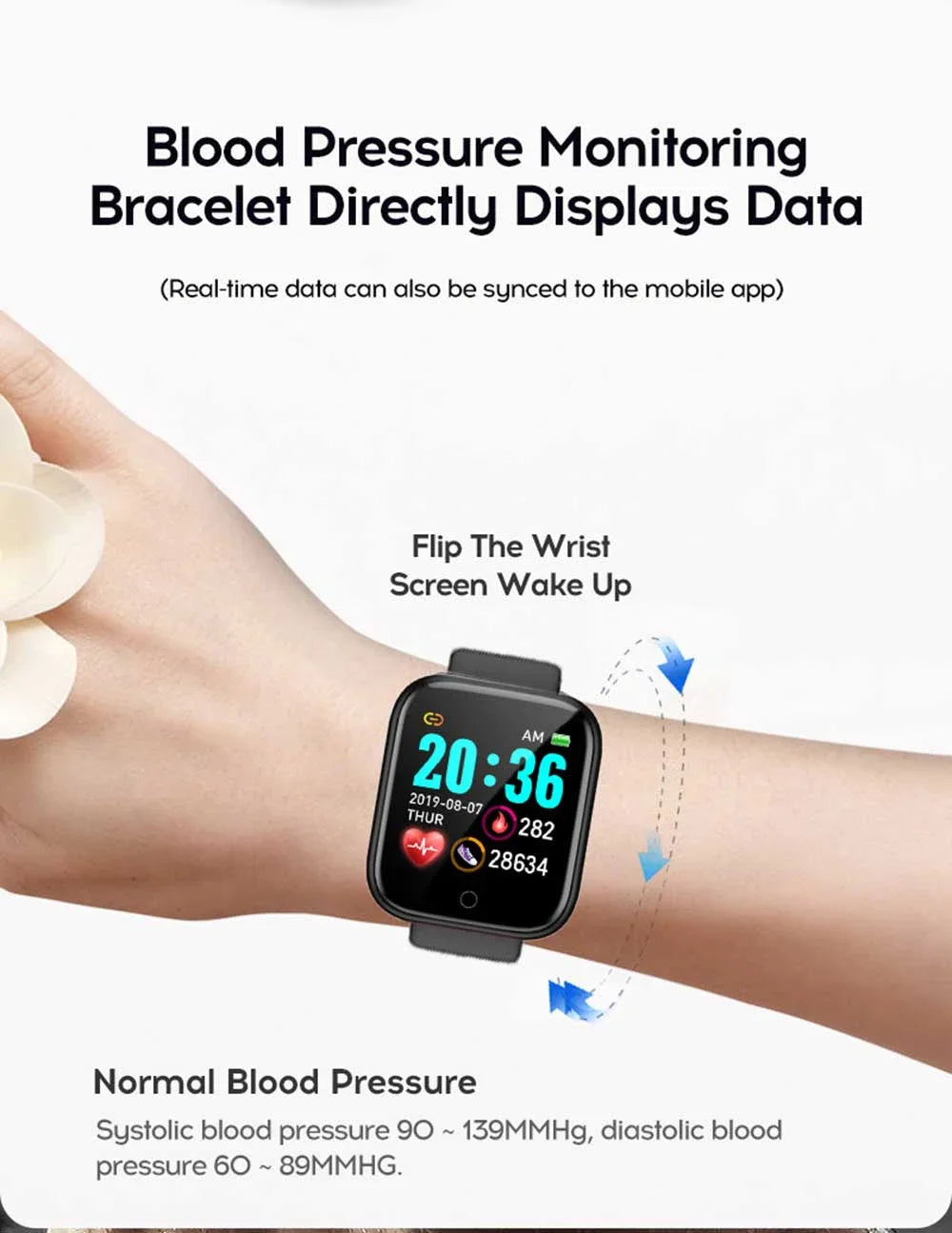Y68 Smart Watch Color Screen Step Counting Multi Sports Mode Message Reminder Photography Music Remote Control Smart Band