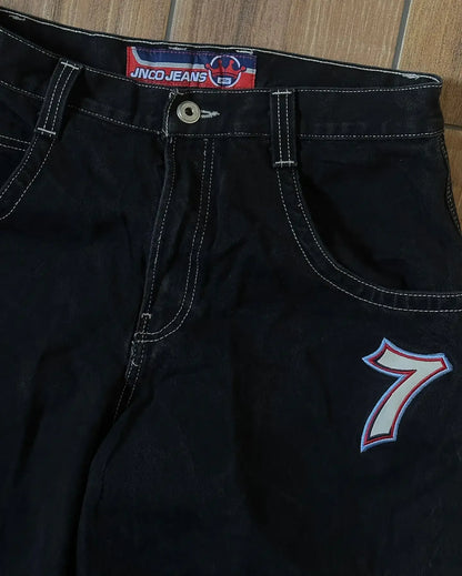 JNCO Jeans Men: Y2K Hip Hop Baggy Denim Pants