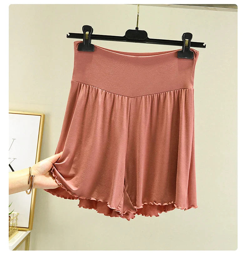 Modal Summer Shorts Sleep Bottoms Women Pure Color Casual Sleepwear Pants 2026 Loose Short Home Wide Leg Pants