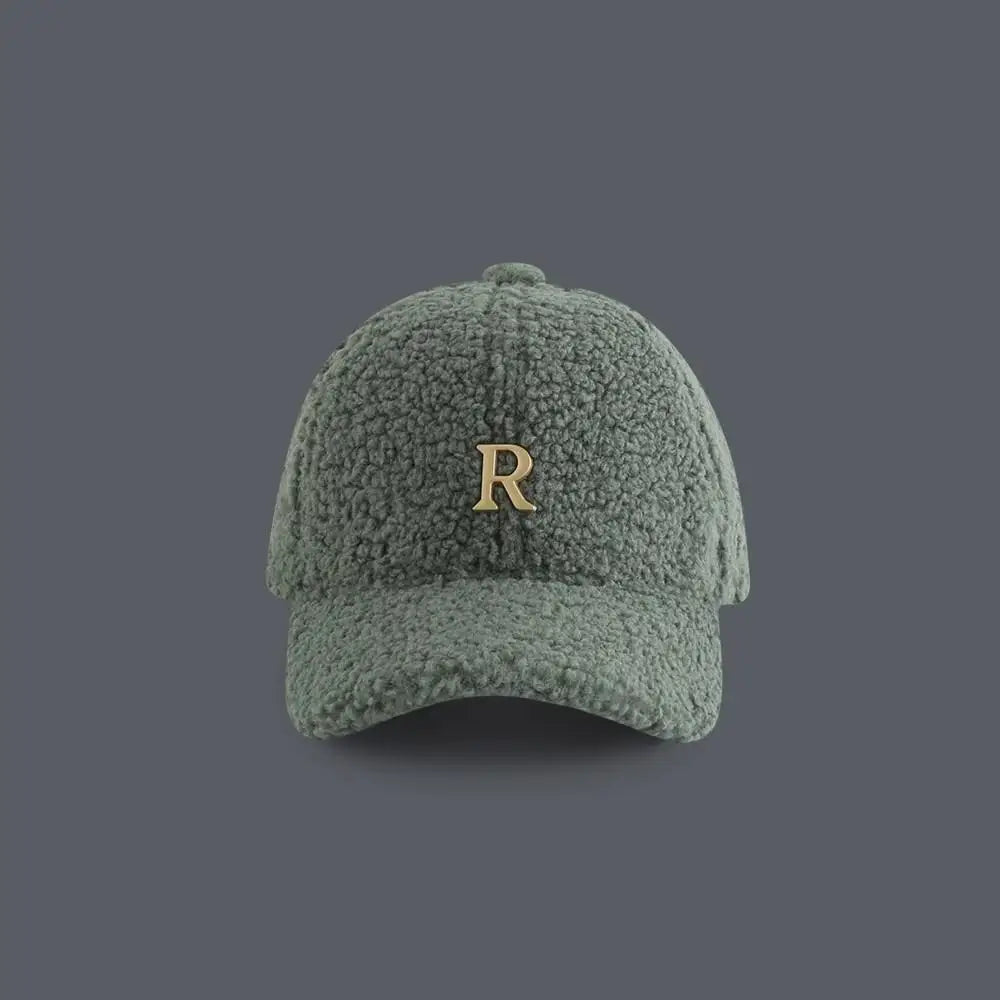 Baseball Cap Winter Hats For Women Men Unisex Letter Metal Logo Imitation Cashmere Keep Warm Simple Casual Winter Cap New Velvet