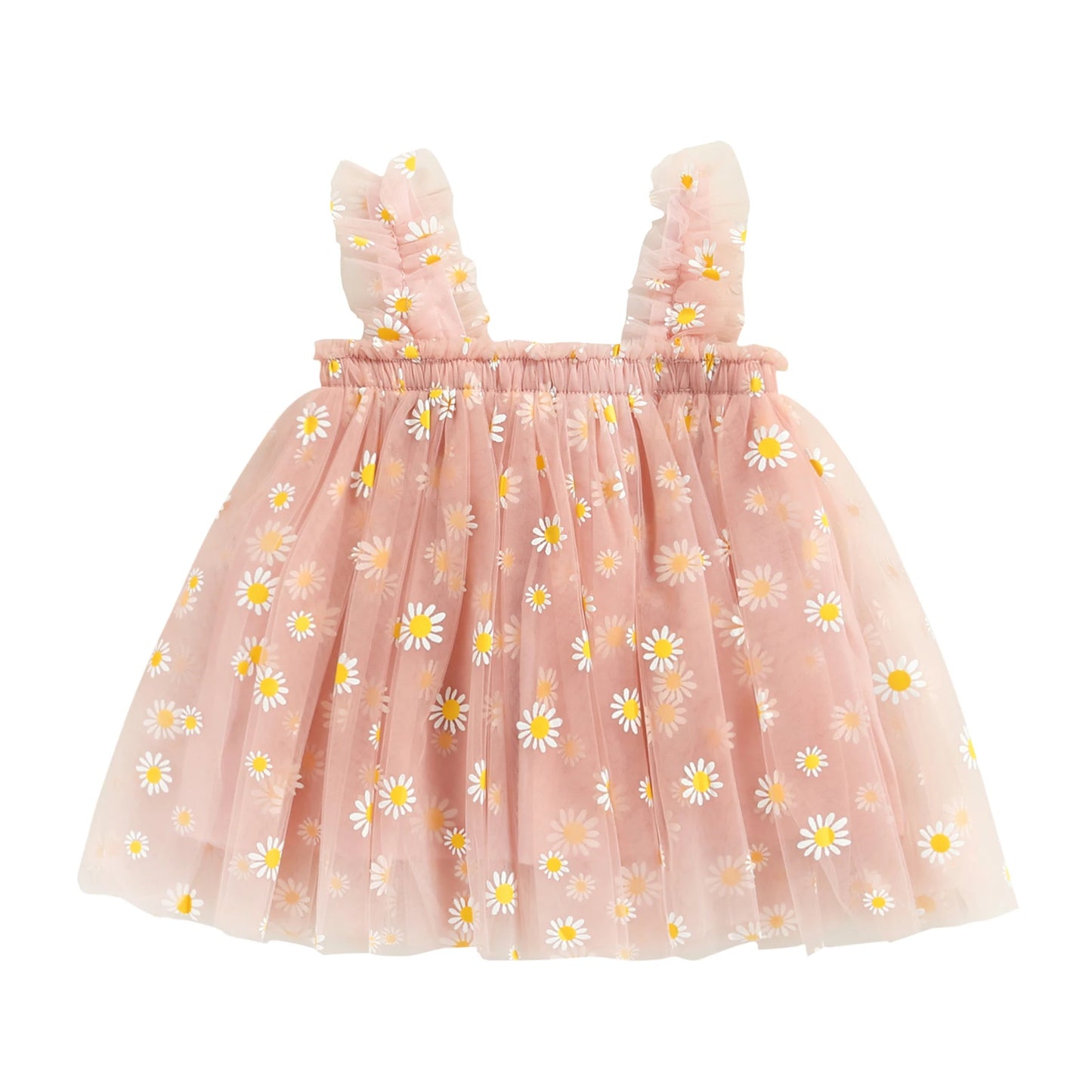 6M-5Y Summer Toddler Kid Baby Girls Tulle Dress Daisy Dresses For Girls