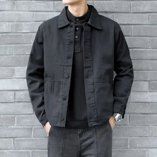 Denim Jackets Man Blazer Cargo Black Jeans Coat for Men Clothing