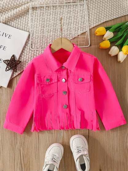Denim Jacket,Casual Street Style Tassel Wash, New Popular Children's