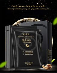 10pcs Snail Essence Black Facial Masks Face Sheet Mask Skincare Moisturizing Cleaning Pore Oil Control Skin Care Face Masks