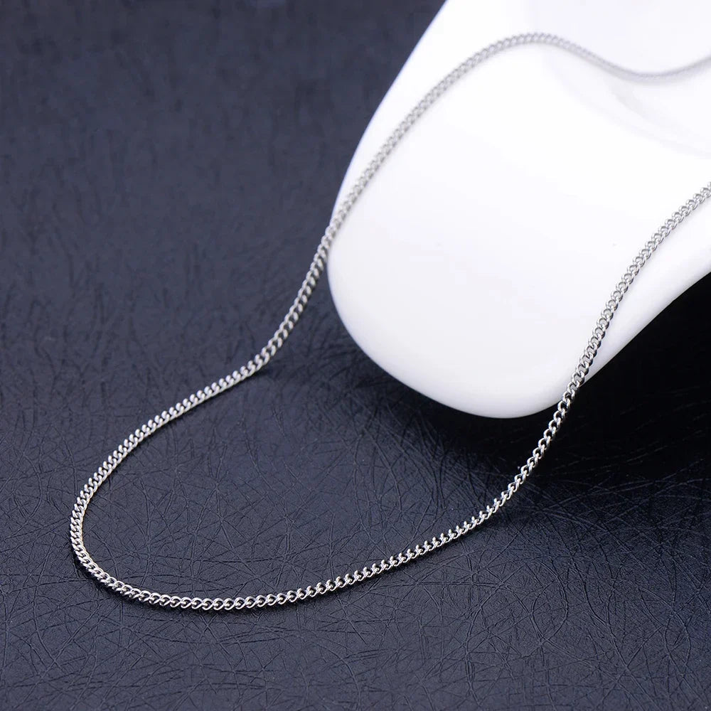 Wholesale 925 sterling silver 2MM 16-30Inches Side Chain Necklace Fit Pendant Fashion Gift For Men and Women Jewelry Accessories