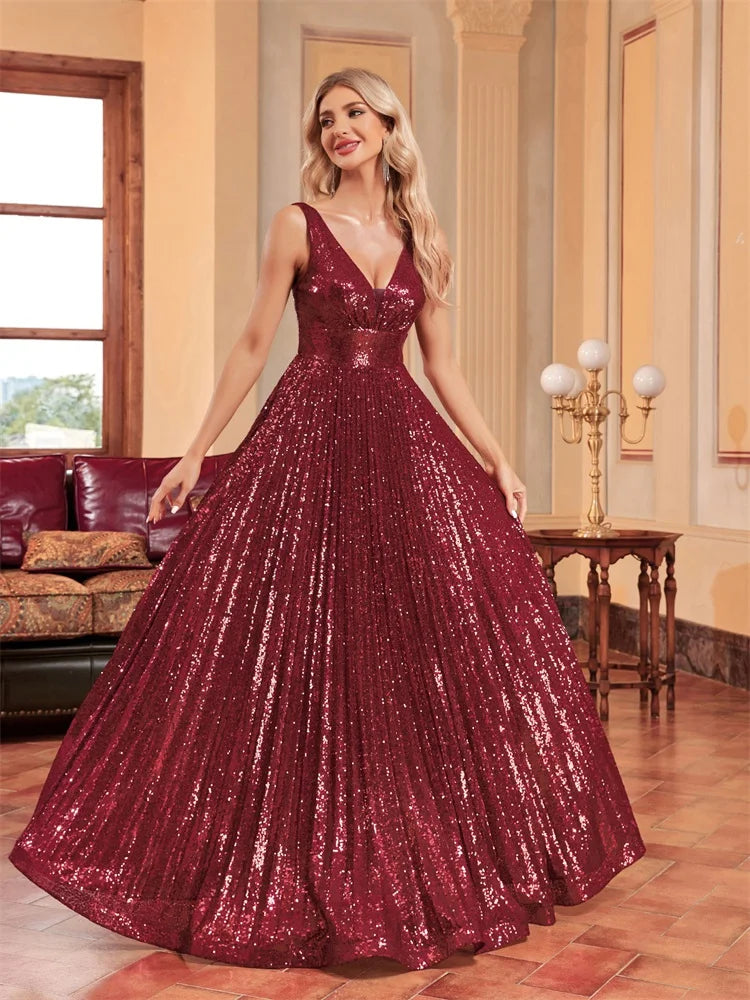 Homecoming Dresses: V Neck Long Sleeves Formal Evening Dress Women
