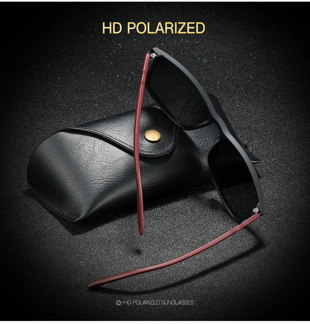 Luxury Square Vintage Polarized Sunglasses For Men Women Fashion Travel Driving  Sun Glasses Male TR90 Eyewear UV400