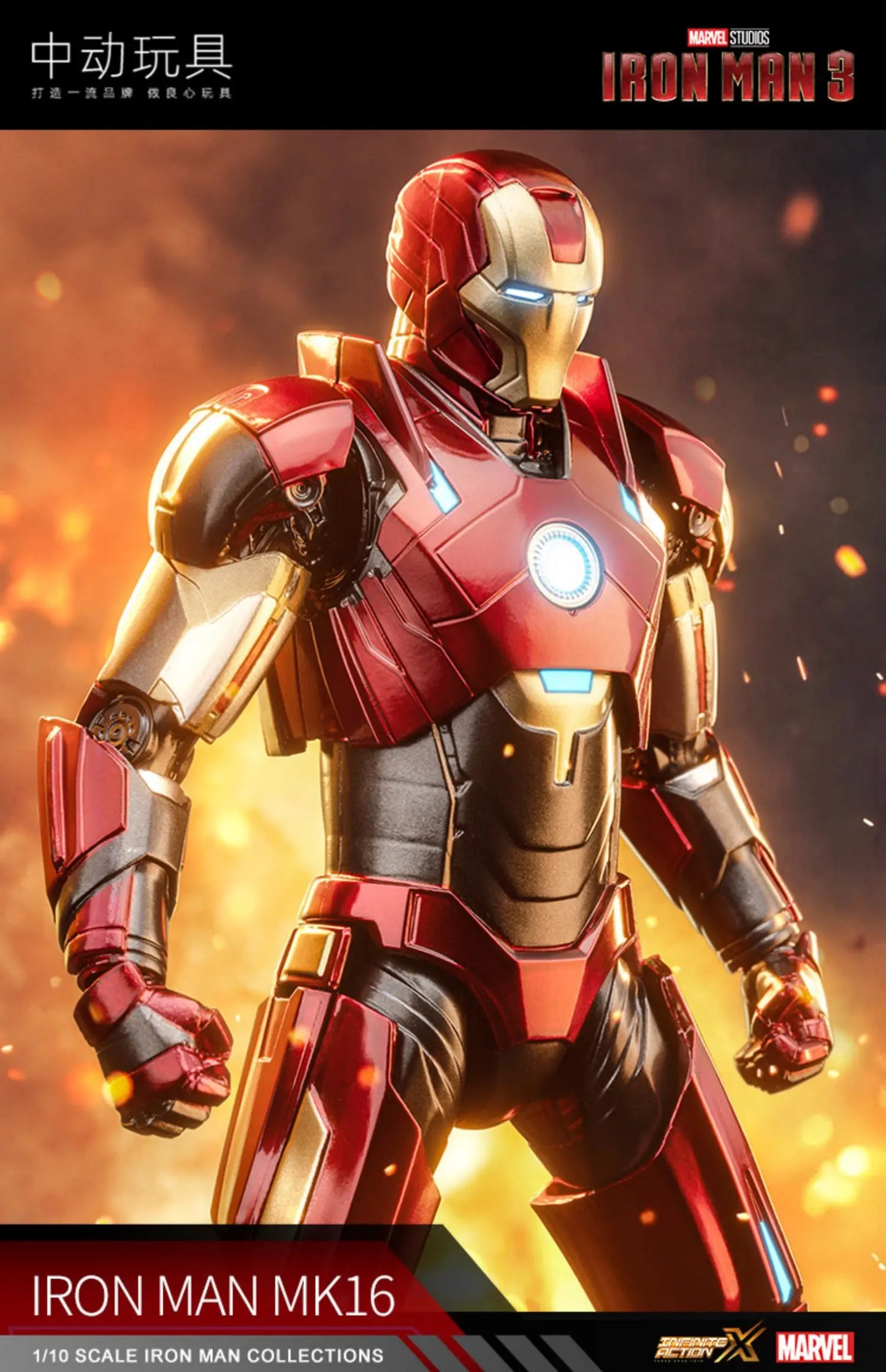 ZD Toys Iron Man MK35 Red Snapper Action Figure Iron Man Mk41 Mk47 Tank MK24 MK22 1/10 Scale Iron Man Collections Gift