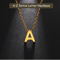 Minimalist Initial A-Z Letter Necklace for Women Alphabet Stainless Steel Choker