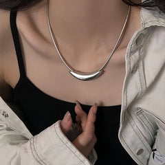 316L Stainless Steel Fashion Fine Jewelry Minimalism Hip Hop Punk Arc Shape