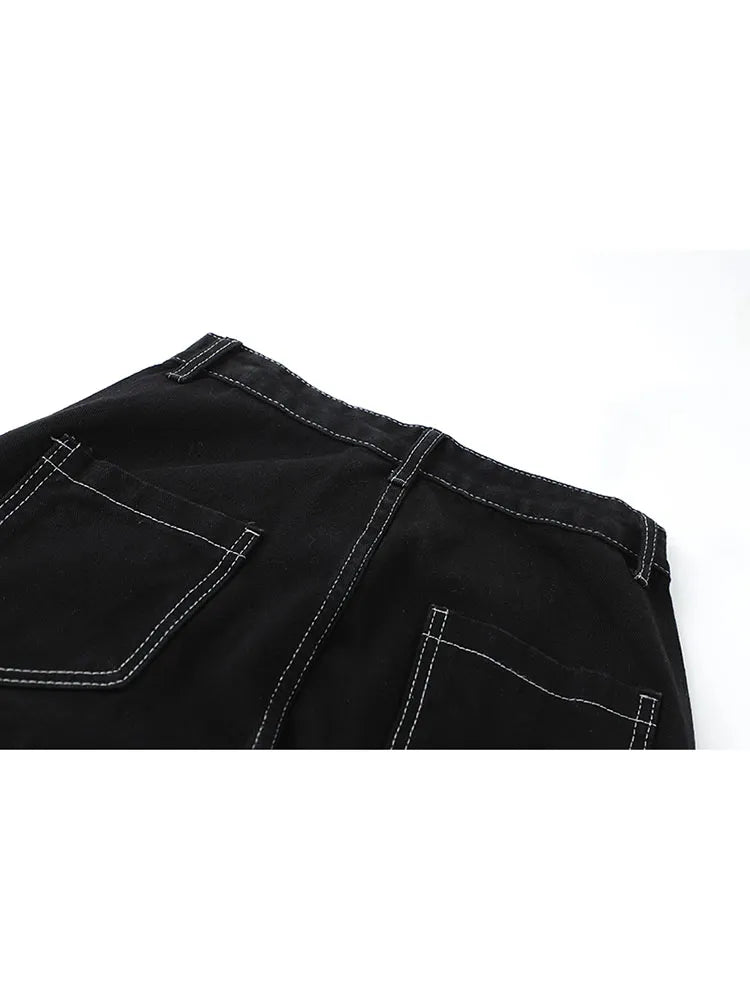 Baggy Jeans Women Cargo Pants Vintage High Waist Streetwear Denim Pants