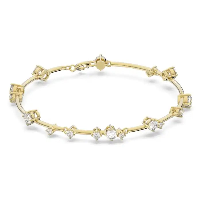 High Quality Charms Gift Fine Jewelry Sets Original Luxury Shiny Gold Silver Crystal Necklace Bracelet Large Hoop Earrings Women