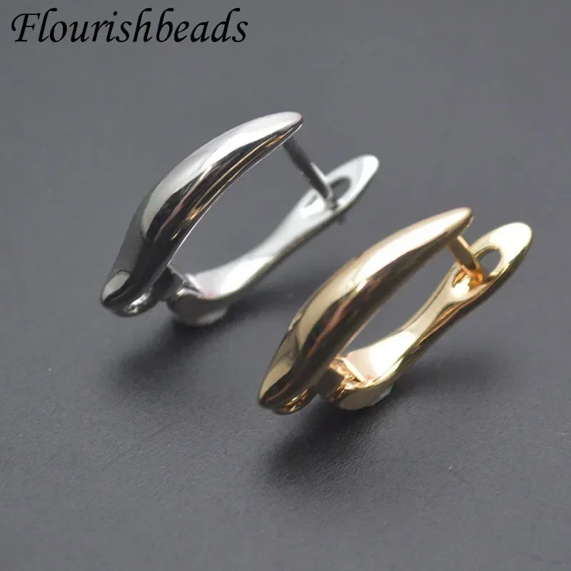Nickle Free Anti-rust Real Gold Plating Metal Earring Hooks Women Jewelry Making Components 30pieces
