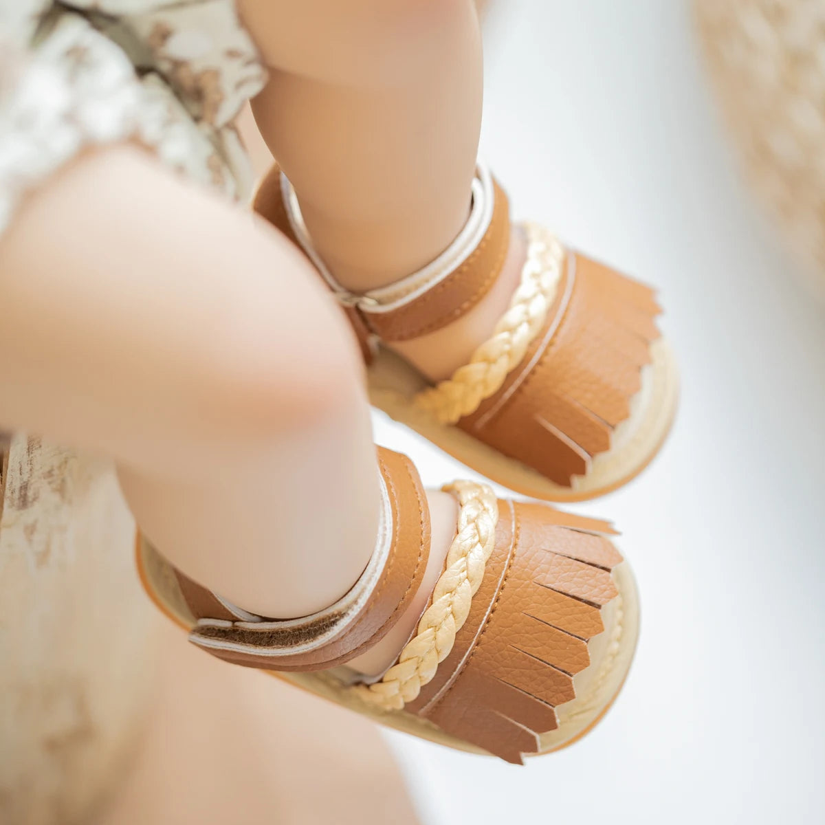 Baby Sandals Baby Girl Shoes Flats Rubber Sole Anti-Slip Sandalen Garden Shoes