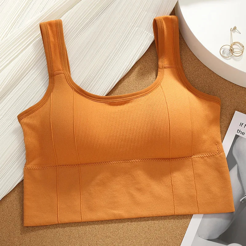 Women Seamless Sports Bra Breathable Fitness Crop Top Beautiful Back Push Up
