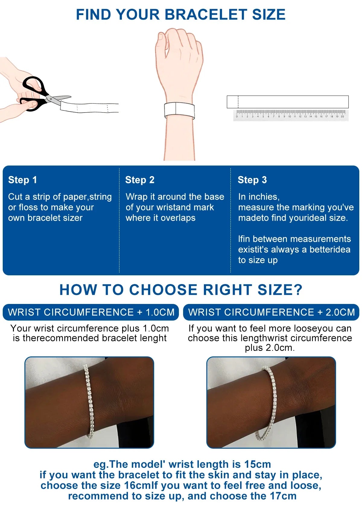 Stretch Rope Moissanite Tennis Bracelet for Women Man 2.5/3.mm Brilliant Cut 925 Sterling Silver Hand Chain Party Jewelry Gifts