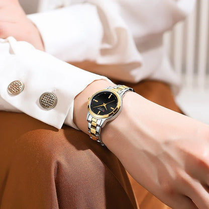 CURREN Women's Watches Fashion Original Quartz Wrist Watch for Ladies Roman Dial Dazzling Diamond Waterproof Luminous Luxury New