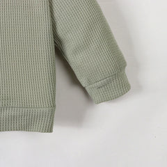 Autumn and winter baby boy cute fashion sports style A-line embroidery design long sleeved round neck top and pants set