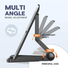 Portable Foldable Stand Compatible 4′′-11′′ Tablet Phone Desktop Plastic