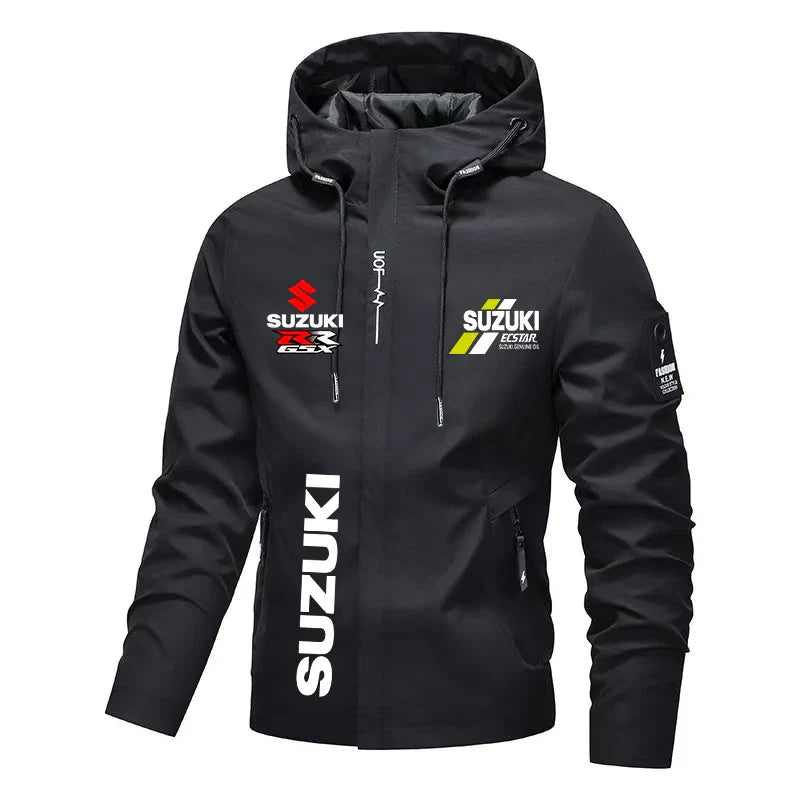 Men's Windproof Hooded Motorcycle Jacket 2026 Bestseller Suzuki High-Quality Autumn Winter Riding Sweatshirt