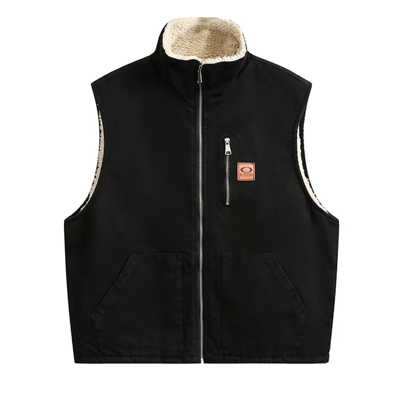 Carhartt Men's Washed Duck Sherpa Lined Mock Neck Vest