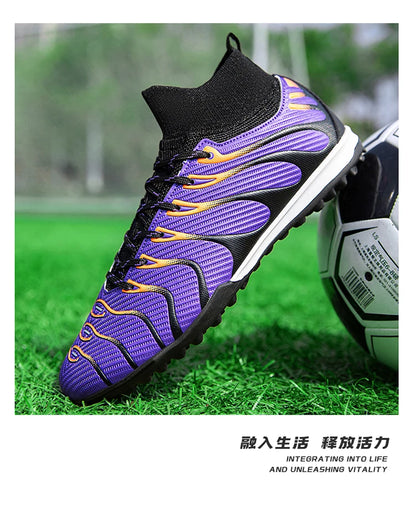 Soccer Cleats Men Sneakers Soccer Shoes Breathable Adult Kids TF/FG Football Boots