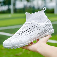 Men Football Field Boots Ultra Light Non Slip Turf Indoor Training Soccer Tennis Cleats