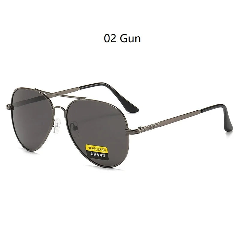 Luxury Pilot Polarized Sunglasses Men Women Driving Fishing Retro Sun Glasses Brand Designer Male Metal Sunglasses For Man UV400