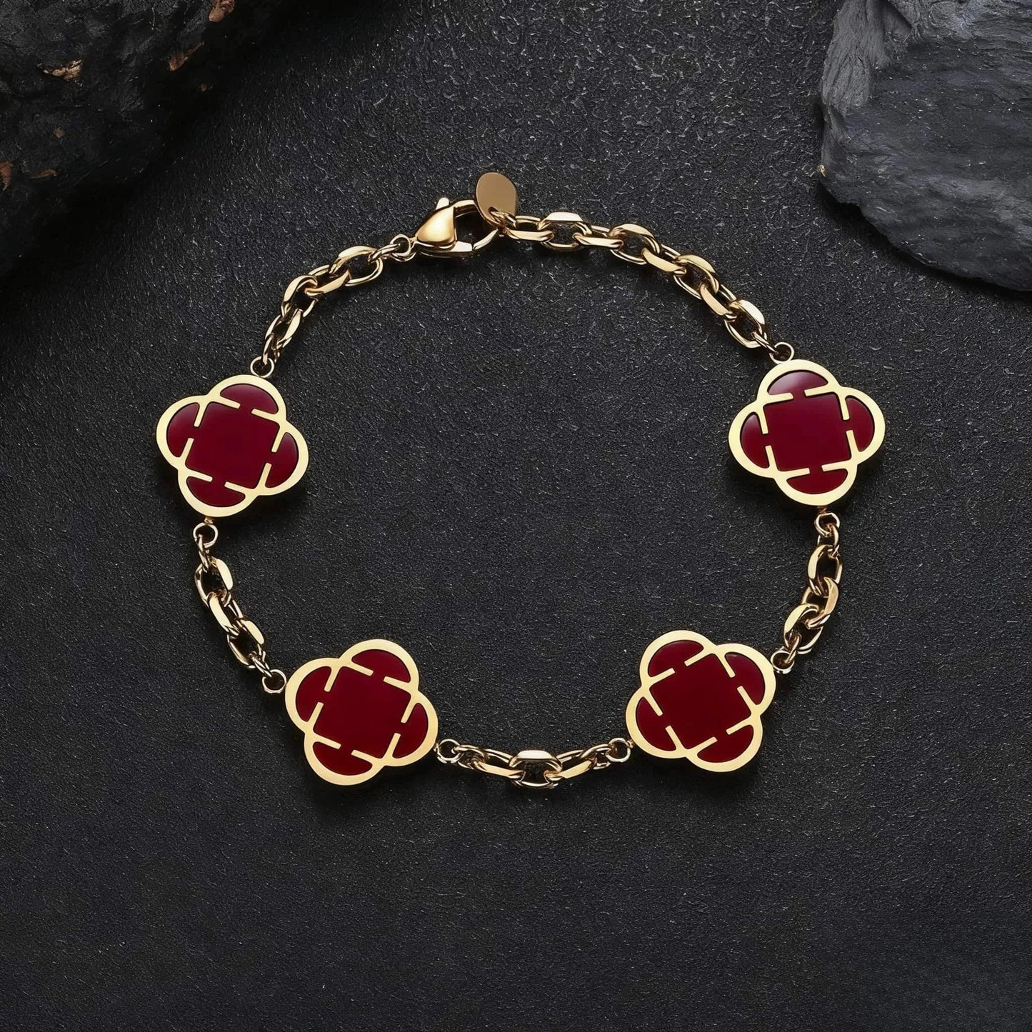 Stylish Petal Chan Bracelets for Men Boys,Waterproof Natural Shell Chain Links Wristband,Birthday Gift