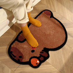 Tufting Capybara Bathroom Mat Cartoon Bedroom Rug Living Room Carpet Soft Bedside