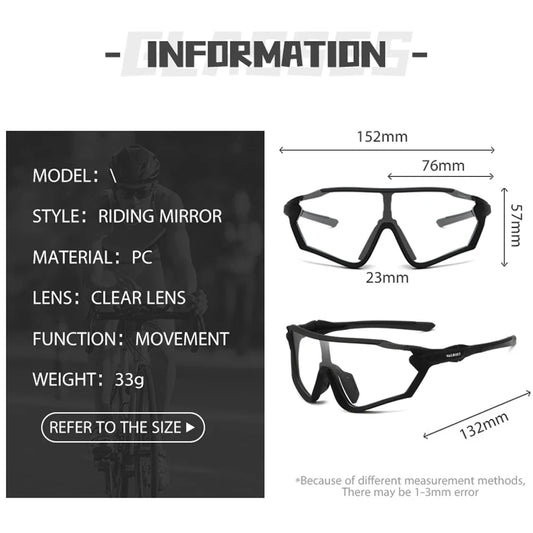 VAGHOZZ Brand New UV400 And Photochromic Cycling Glasses Outdoor Sunglasses Men Women Sport Eyewear MTB Bike Bicycle Goggles