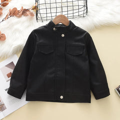 Toddler Boy Solid Color Casual Fashion Button and Pocket Front Jacket