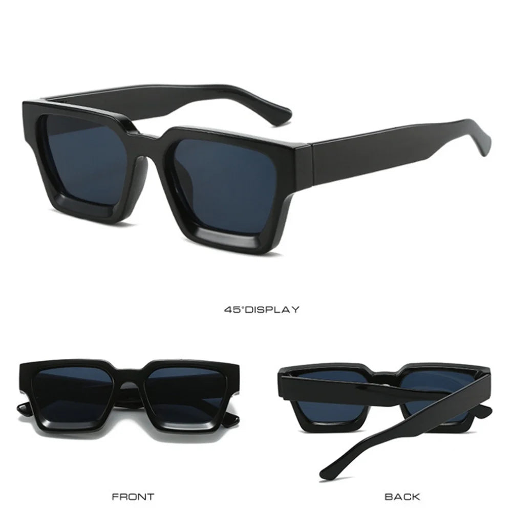 KLASSNUM Men Square Frame Sunglasses 2025 Luxury Brand Designer Sun Glasses Retro Trendy Shades UV400 Unisex Women Glasses New