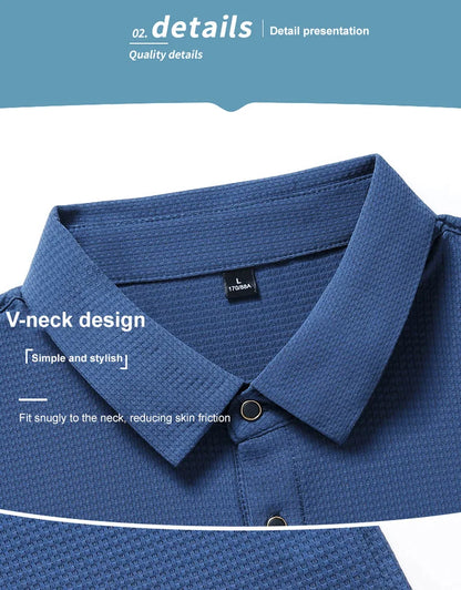 M-9XL Summer Polo Shirt Men New Breathable Mesh Ice Silk Quick-drying Short-sleeved T-shirt Elastic Sports Tops Men Clothing