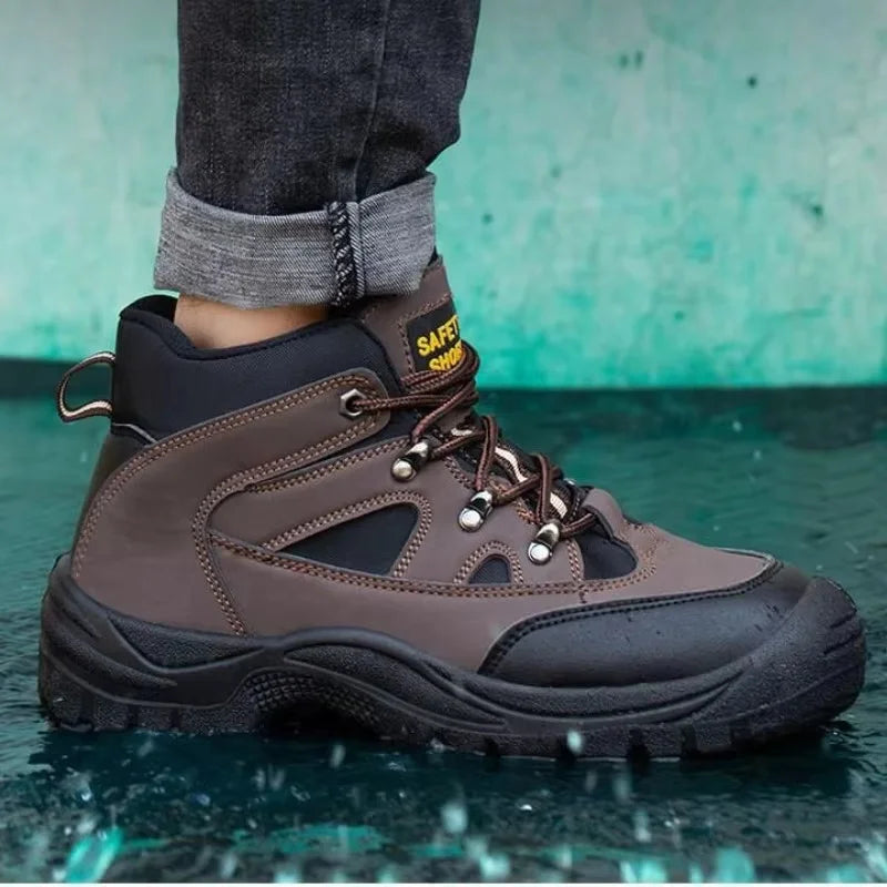 Lightweight Men Safety Botas Men Work Safety Shoes Anti-puncture Steel Toe Cap Non Slip Work Sneakers Male Tactical Boots