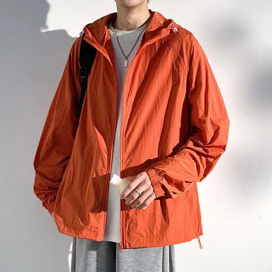 Hooded Jacket Men Women Waterproof Sun Protection Clothing Lightweight Thin  Coat