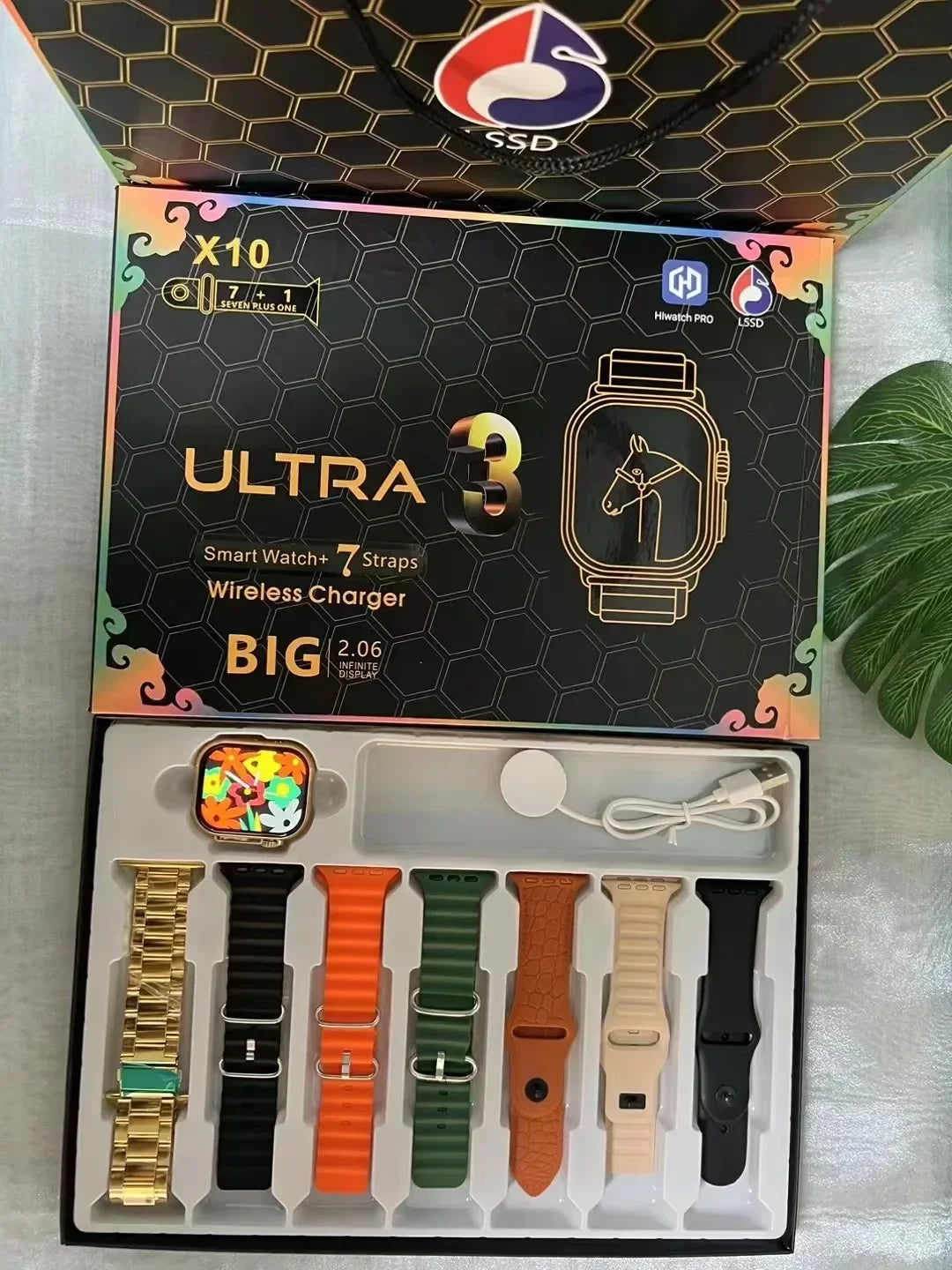 7in1 Smart Watch X10 Ultra2 Sport Watch for men Women Bluetooth Phone Call SmartWatch DIY watch Faces Waterproof Smart Bracelet