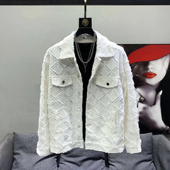 Trendy Designer Korean Broken Hole Spring Denim Jacket Fashion Elegant Coat