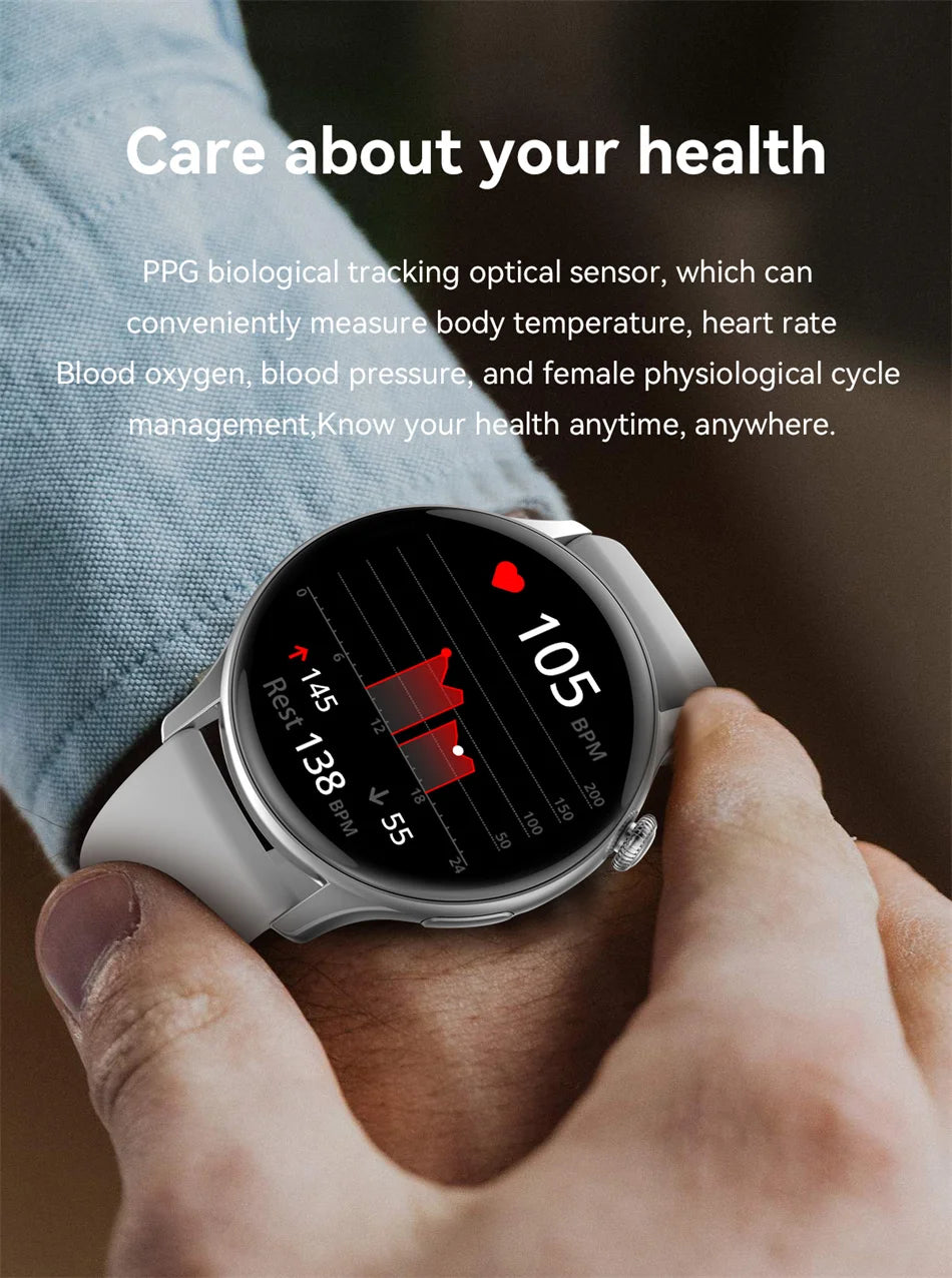 2026New Smart Watch Women Custom Dial NFC GPS trajectory clock Heart Rate bloodpressure BT Call Smartwatch For Android iOS mini