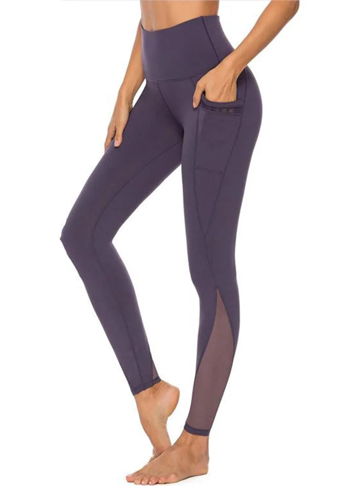 High Waist Push Up Leggins Fitness Tights Pocket Workout Leggings Women